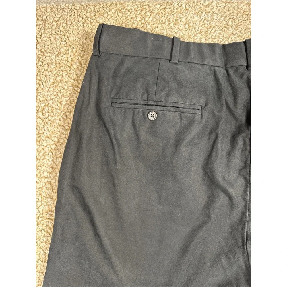 Polo Ralph Lauren Men 36x32 Chino Pants Trouser 90s Vintage Black Pleated Cuffed